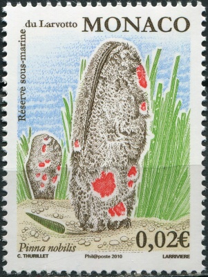 Монако. 2010. Подводный заповедник Ларвотто (Почтовая марка. MNH OG)