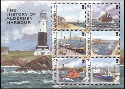 Олдерни. 2012. История Олдерни-Харбор (Малый лист. MNH OG)