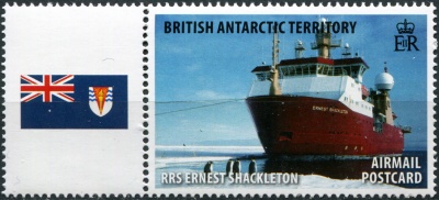 Британская Антарктическая территория. 2011. RRS Ernest Shackleton. AirMail (Почтовая марка. MNH OG)