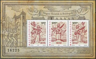 Венгрия. 2019. Венгерские святые и блаженные (Почтовый блок. MNH OG)