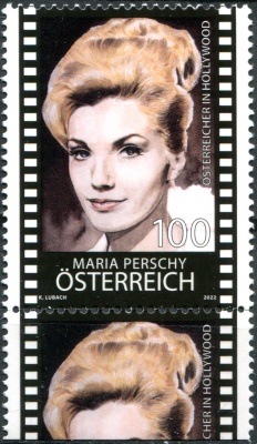 Австрия. 2022. Австрийцы в Голливуде. Мария Перши (Почтовая марка. MNH OG)