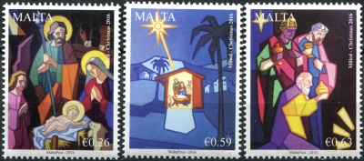 Мальта. 2016. Рождество (Серия Почтовых марок. MNH OG)