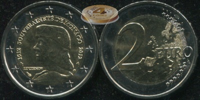 Монако. 2 евро. 2012 (Unc. Биметалл)