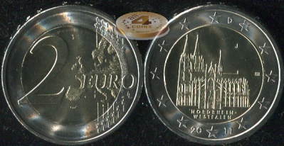 Германия. 2 евро. 2011.J (Unc. Биметалл)