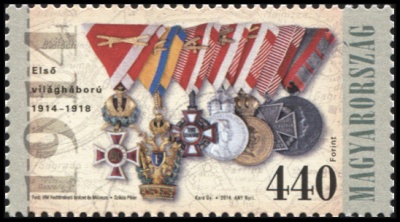 Венгрия. 2014. 100 лет с начала Первой Мировой войны (Почтовая марка. MNH OG)