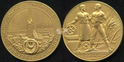 Австрия. Настольная медаль. 1928 (Unc. Позолота)