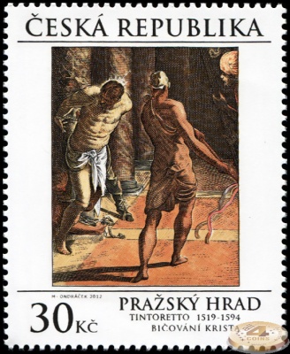 Чехия. 2012. Бичевание Христа. Тинторетто [1519-1594] (Почтовая марка. MNH OG)