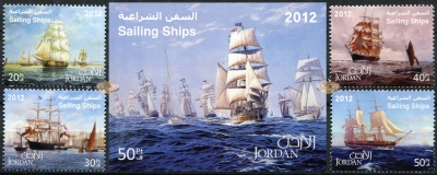Иордания. 2012. Парусные Корабли (Серия. MNH OG)