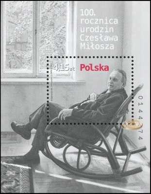 Польша. 2011. 100 лет со дня рождения Чеслава Милоша (Блок. MNH OG)