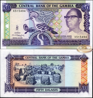 Гамбия. 50 даласи (Unc) 1989-95