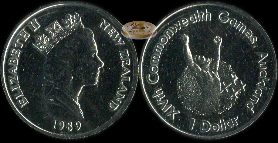 Новая Зеландия. 1 доллар. 1989 (Unc)