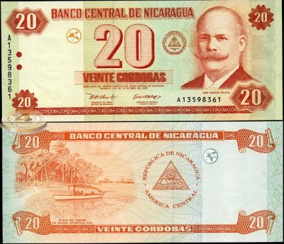 Никарагуа. 20 кордоб (Unc) 2002