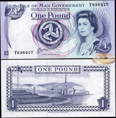 Остров Мэн. 1 фунт (Unc) ND