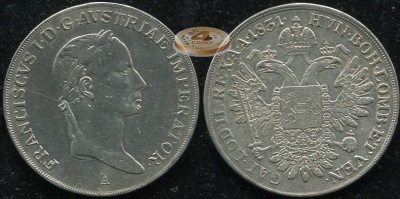 Австрия (Австрийская имп.). 1/2 талера. 1831 A (VF. Серебро)