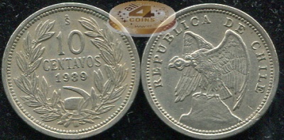 Чили. 10 центаво. 1939 (XF)