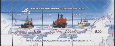 Россия. 2008. Международный полярный год (Малый лист. MNH OG)
