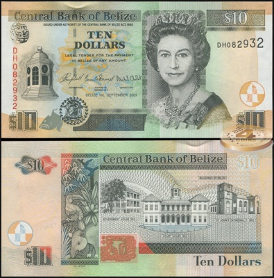 Белиз. 10 долларов (Unc) 2007