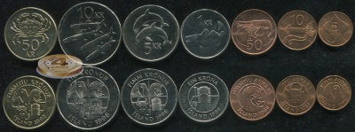 Исландия. Набор №5 (7 монет) 1981-96