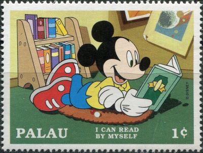 Палау. 1997. Я могу читать сам - Микки Маус (Почтовая марка. MNH OG)