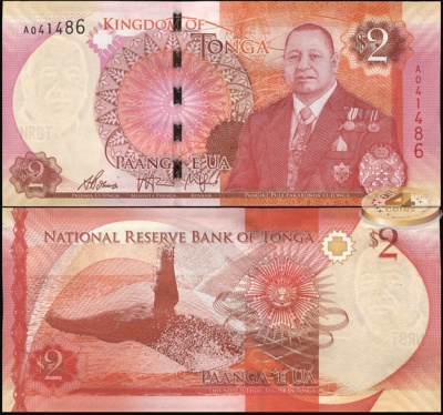 Тонга. 2 паанга (Unc) 2015