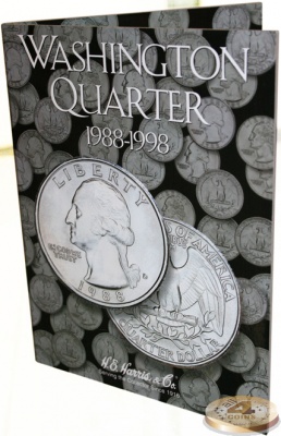 Альбом-фолдер для монет 25 центов США 1988-98 (Harris)