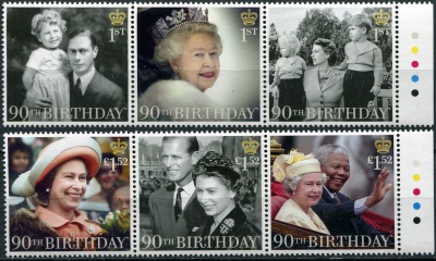 Великобритания. 2016. 90-летие королевы Елизаветы II (I) (Серия. MNH OG)