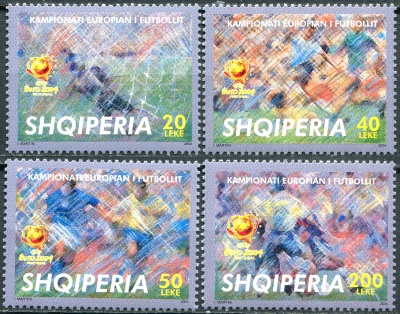 Албания. 2004. Чемпионат Европы по футболу 2004, Португалия (Серия Почтовых марок. MNH OG)