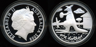 Австралия. 1 доллар. 2008 (Proof. Серебро)