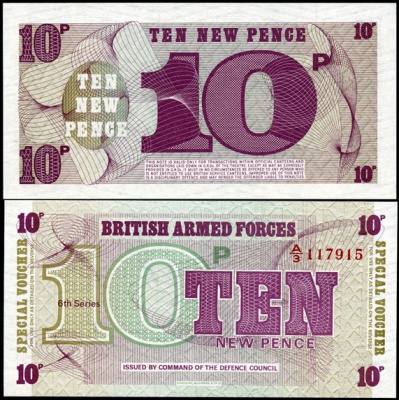 Великобритания (British Armed Forces). 10 new pence (6th series)