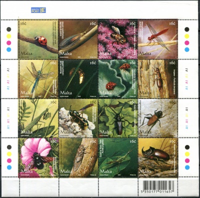 Мальта. 2005. Насекомые (Лист. MNH OG)