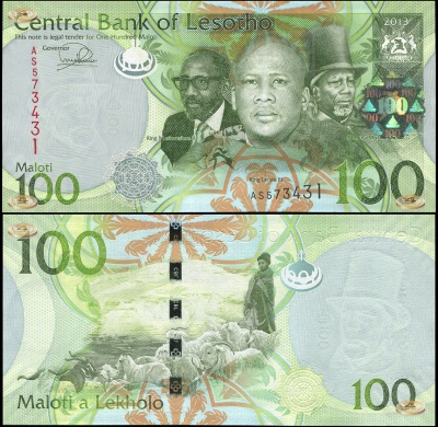Лесото. 100 малоти (Unc) 2016