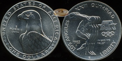 США. 1 доллар. 1983.P (Unc. Серебро)