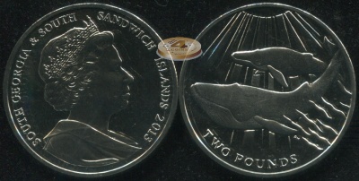 Южная Георгия и Южные Сандвичевы о-ва. 2 фунта. 2013 (Unc)