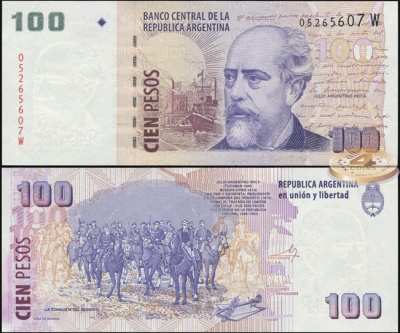 Аргентина. 100 песо (Unc) 2012