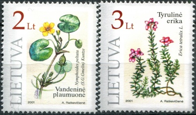 Литва. 2001. Растения (Серия Почтовых марок. MNH OG)