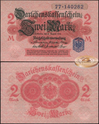 Германия [Кайзеррайх]. 2 марки (Unc) 1914