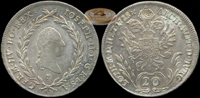Священная Римская империя. 20 крейцеров. 1788 (VF. Серебро)