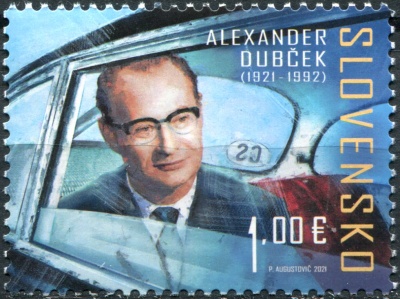 Словакия. 2021. 100-летие со дня рождения Александра Дубчека, 1921-1992 (Почтовая марка. MNH OG)