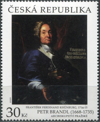 Чехия. 2020. "Архиепископ Франца Фердинанда фон Куэнбурга" (1714-1715) (Почтовая марка. MNH OG)