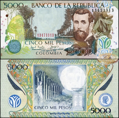 Колумбия. 5000 песо (Unc) 2003