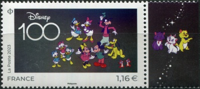 Франция. 2023. 100-летие компании Disney (VI) (Почтовая марка. MNH OG)