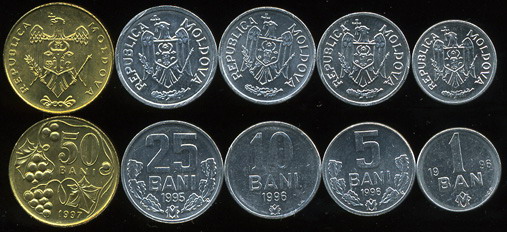 Молдова. Набор №1 (5 монет) 1995-2006
