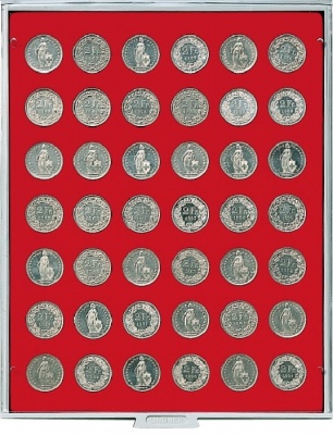 Бокс на 42 монеты диаметром до 27.5 мм (Lindner)