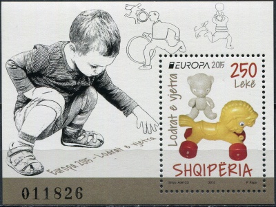 Албания. 2015. Старые игрушки (Почтовый блок. MNH OG)