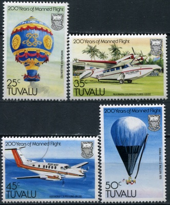 Тувалу. 1983. 200-летие пилотируемого полета (Серия. MNH OG)