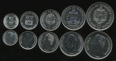 Венесуэла. Набор №1 (5 монет) 1989-90
