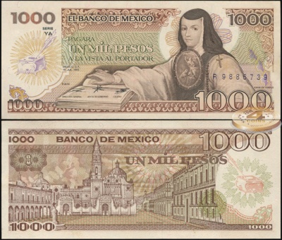 Мексика. 1000 песо (Unc) 1985