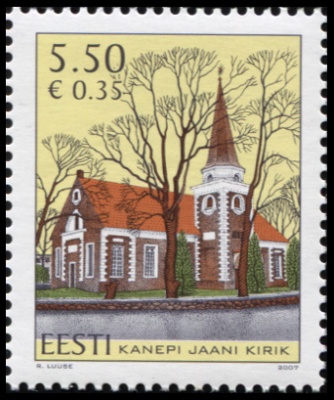 Эстония. 2007. Церковь Святого Иоанна в Канепи (Почтовая марка. MNH OG)