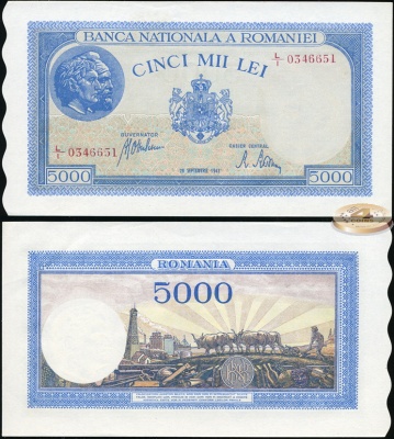 Румыния. 5000 лей (Unc-) 1943