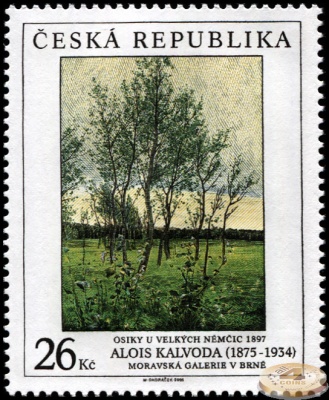 Чехия. 2005. Осины в Вельке Немчице. 1897. Алоис Калвода [1875-1934] (Почтовая марка. MNH OG)